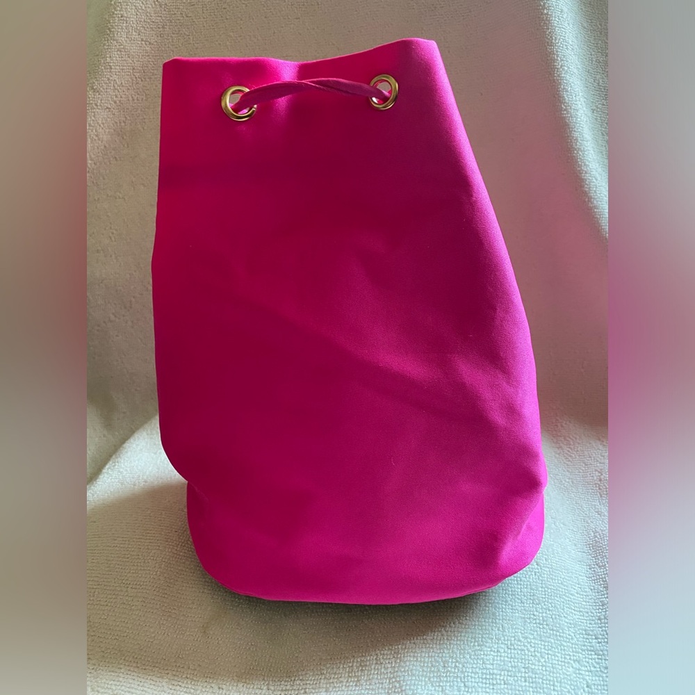 Prada Hot Pink Drawstring Bucket Backpack - Picture 2 of 10